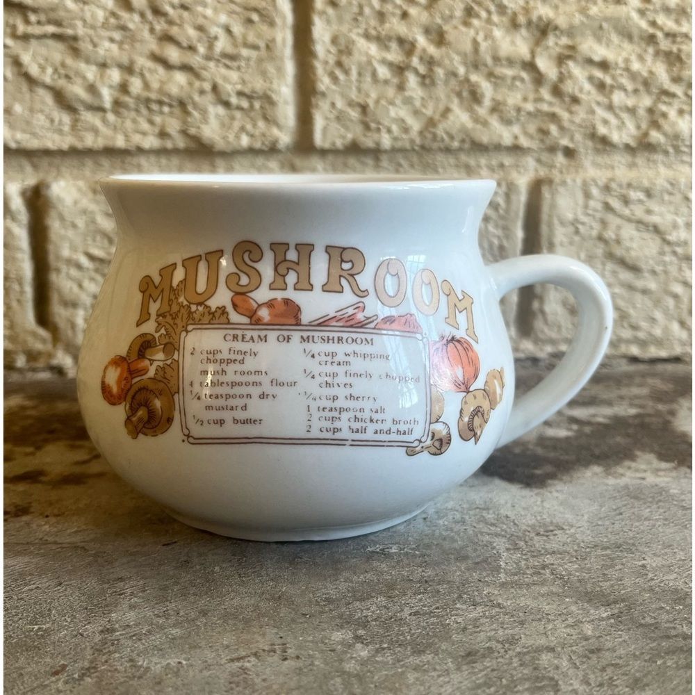 Vintage Mushroom Soup Bowl Recipe